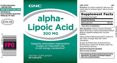 Gnc Alpha Lipoic Acid 300mg - Muscle & Strength India - India's Leading Genuine Supplement Retailer