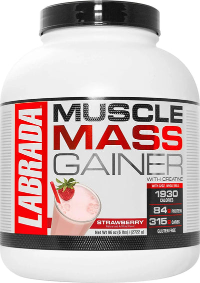 LABRADA MUSCLE MASS GAINER STRAWBERRY 6lbs - Muscle & Strength India - India's Leading Genuine Supplement Retailer
