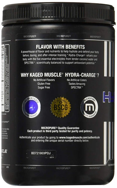 KAGED MUSCLE HYDRA CHARGE 60 SERVINGS FRUIT PUNCH - Muscle & Strength India - India's Leading Genuine Supplement Retailer