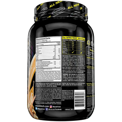 MuscleTech NitroTech Protein Powder Plus Muscle Builder, 100% Whey Protein with Whey Isolate, Chocolate Chip Cookie Dough, 20 Servings (2lbs) - Muscle & Strength India - India's Leading Genuine Supplement Retailer