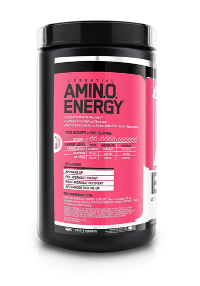 ON AMINO ENERGY WATERMELON 270 GMS - Muscle & Strength India - India's Leading Genuine Supplement Retailer