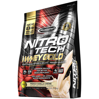 MT PERFORMANCE SERIES NITROTECH WHEY GOLD 8 LBS FRENCH VANILLA C - Muscle & Strength India - India's Leading Genuine Supplement Retailer