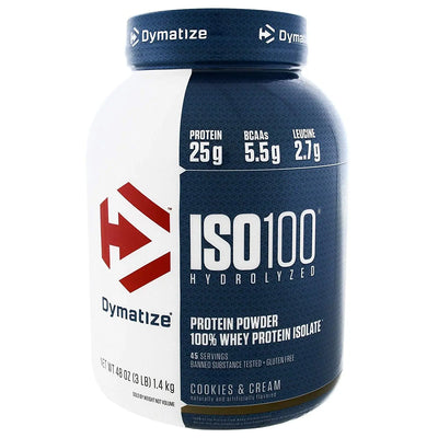 DYMATIZE ISO 100 HYDROLYZED 3 LB COOKIES & CREAM - Muscle & Strength India - India's Leading Genuine Supplement Retailer