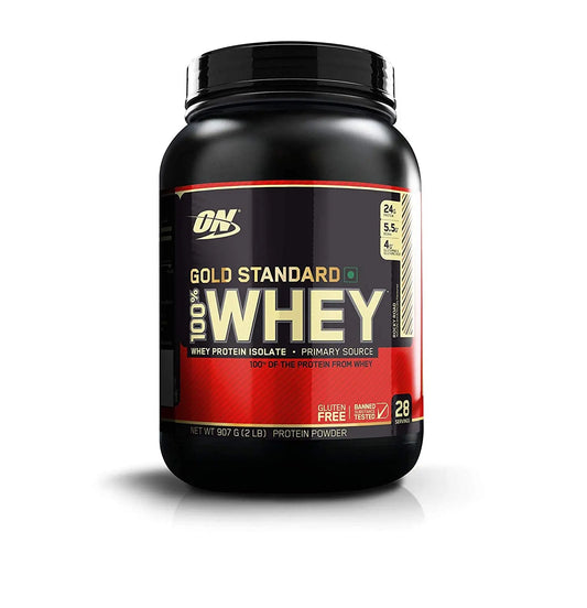 Optimum Nutrition ON) 100% Whey Gold Standard - 2 Lbs Rocky Road - Muscle & Strength India - India's Leading Genuine Supplement Retailer 