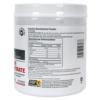 Gnc Creatine Monohydrate 250 Gm - Muscle & Strength India - India's Leading Genuine Supplement Retailer