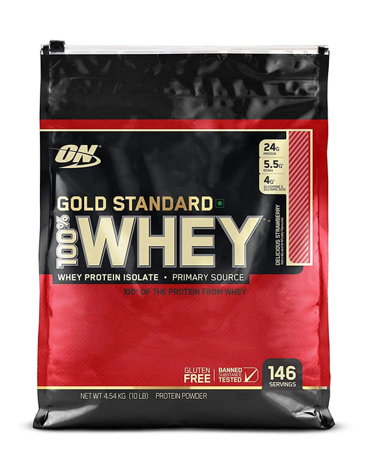 ON WHEY PROTIEN ISOLATE DELICIOUS  STRAWABERRY 10LBS - Muscle & Strength India - India's Leading Genuine Supplement Retailer 