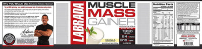 LABRADA MUSCLE MASS GAINER VANILLA 6LBS - Muscle & Strength India - India's Leading Genuine Supplement Retailer