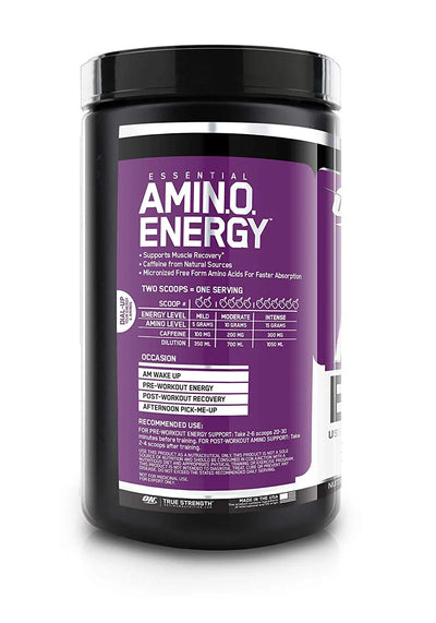 ON Essentials Amino Energy 30 Servings Concord Grape - Muscle & Strength India - India's Leading Genuine Supplement Retailer
