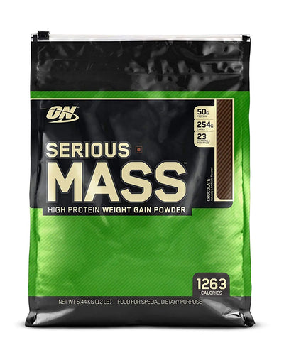 OPTIMUM NUTRITION SERIOUS MASS 12 LBS - Muscle & Strength India - India's Leading Genuine Supplement Retailer