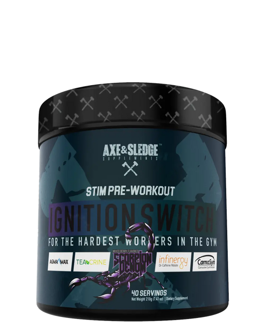 AXE & SLEDGE IGNITION SWITCH // PRE-STIM - India's Leading Genuine Supplement Retailer