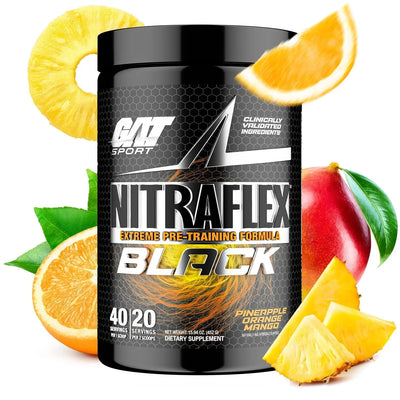 GAT NITRAFLEX BLACK Extreme Pre-Training Formula - India's Leading Genuine Supplement Retailer